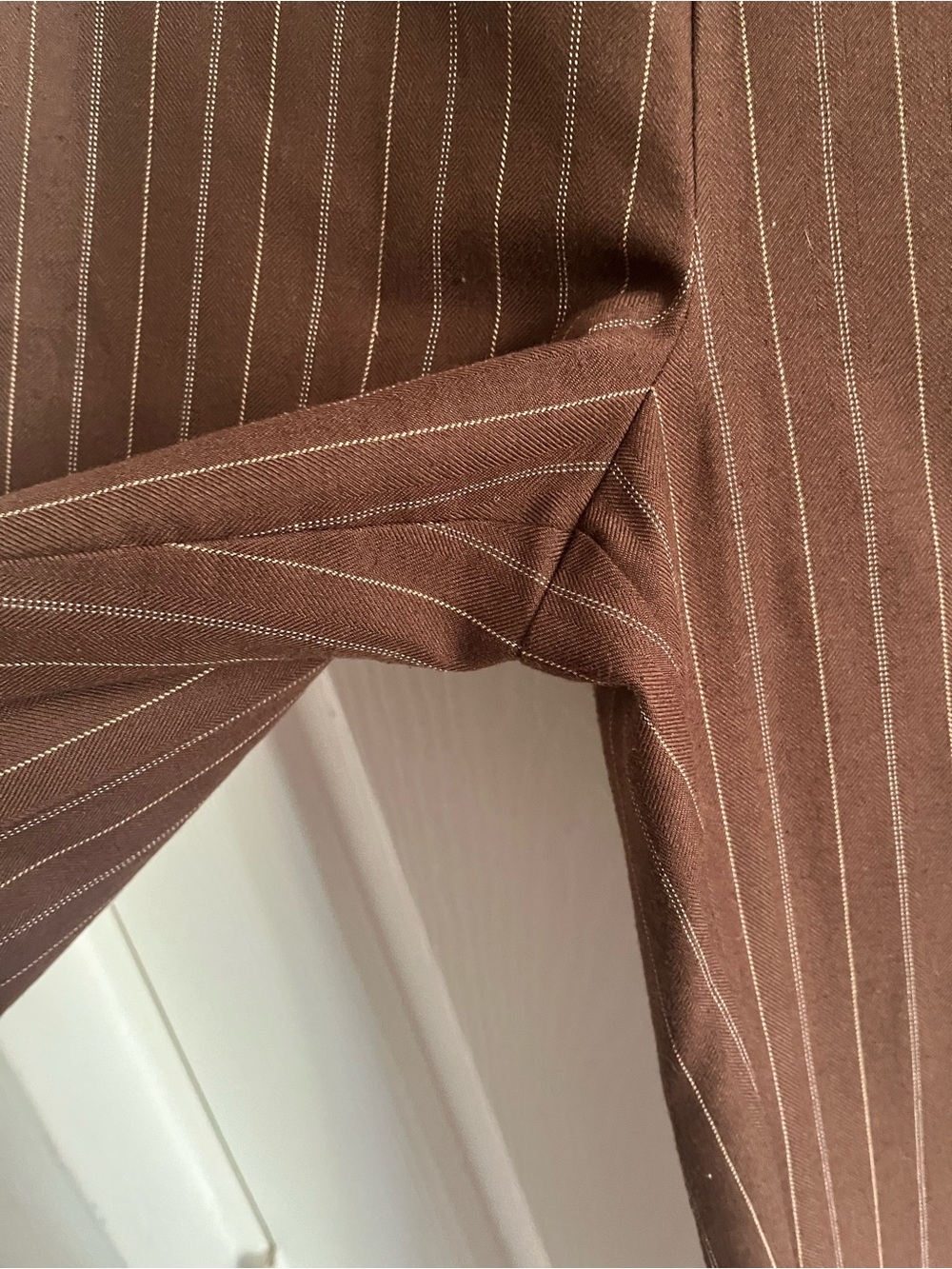 SET Reformation Brown Striped Cohen Vest Top and Straight Leg Pants size 0 - Picture 10 of 14
